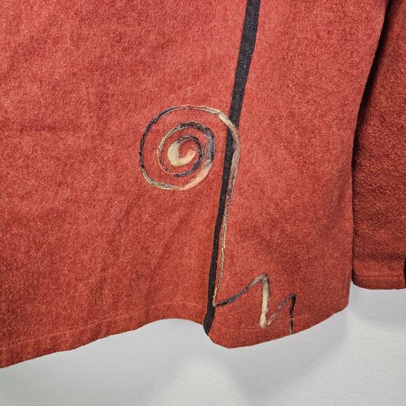 VTG Womens M Blazer Wool Jacket 80s Canvasbacks Abstract Art To Wear Lagenlook - Picture 11 of 16